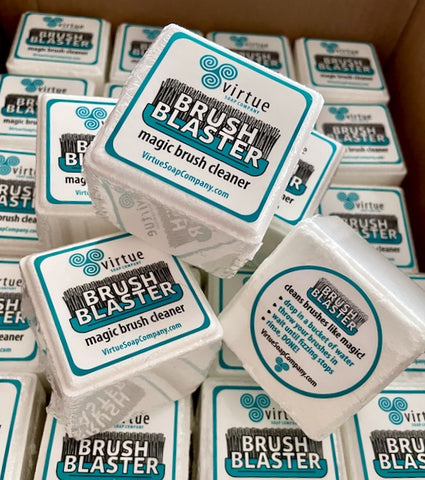 Brush Blaster : : magic brush cleaner : : - Virtue Soap Company brush bomb