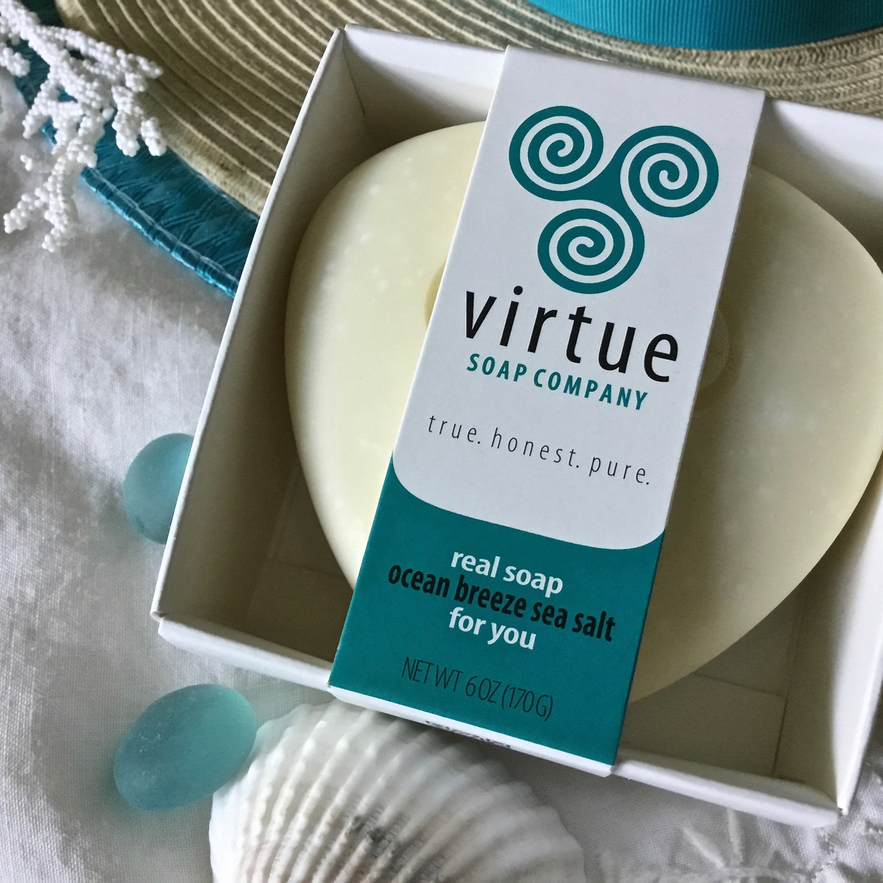 you : : our signature scent—ocean breeze sea salt soap : : 6oz - Virtue Soap Company